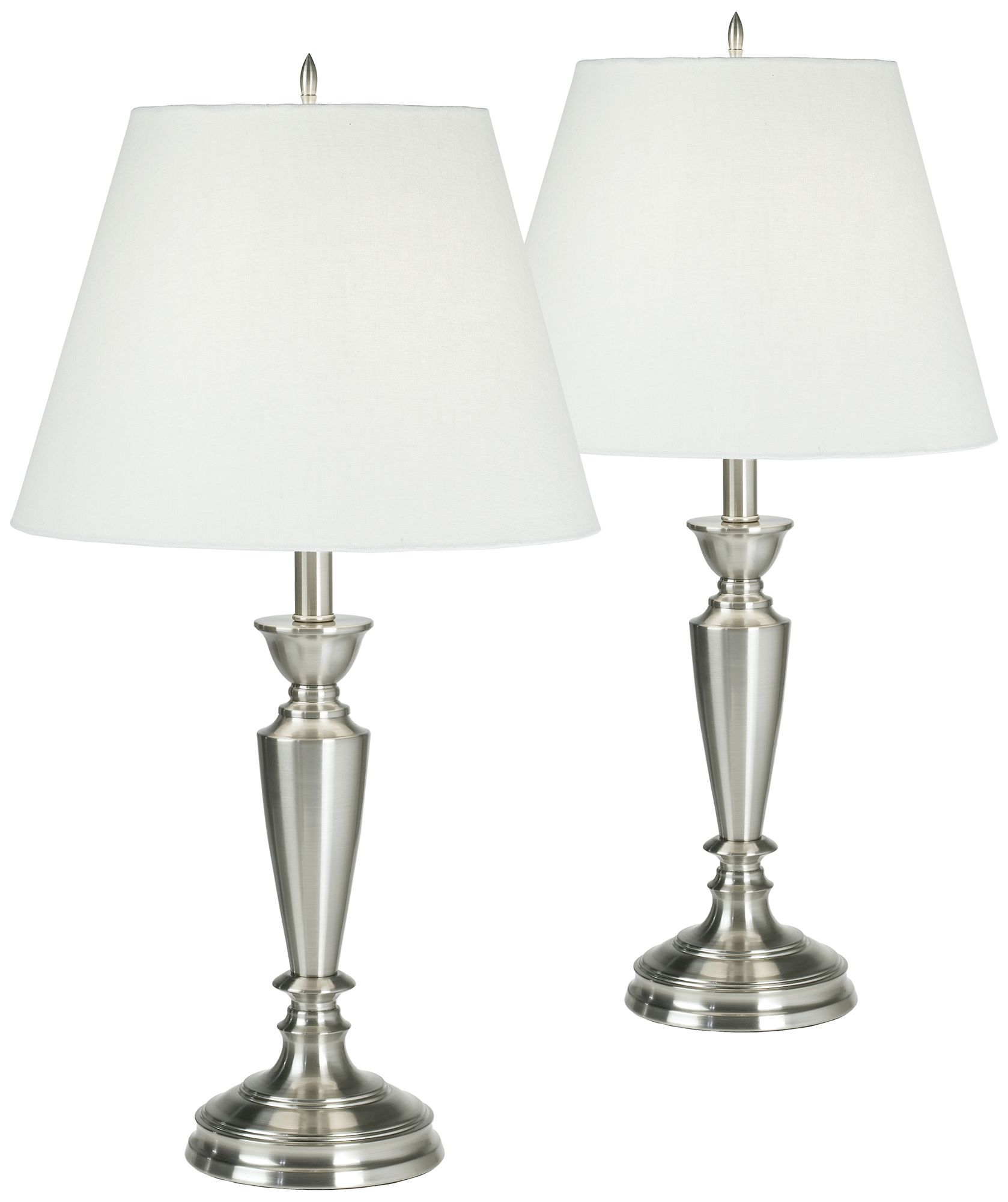 brushed nickel bedside lamps