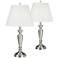 Brushed Nickel Table Lamps Set of 2