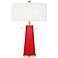 Bright Red Peggy Glass Table Lamp