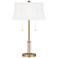 Sofie Crystal and Brass Pull Chain Table Lamp