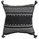 Surya Trenza Light Gray Black 22" Square Decorative Pillow