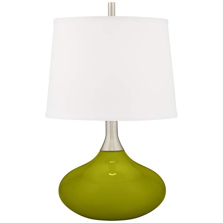 Olive Green Felix Modern Table Lamp, Olive Green Lamp