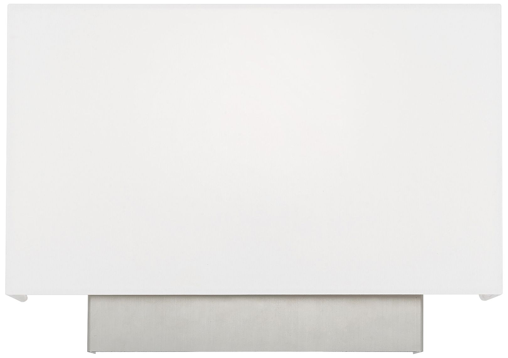 Clark 14" Wide Brushed Nickel White Shade Rectangular Wall Sconce
