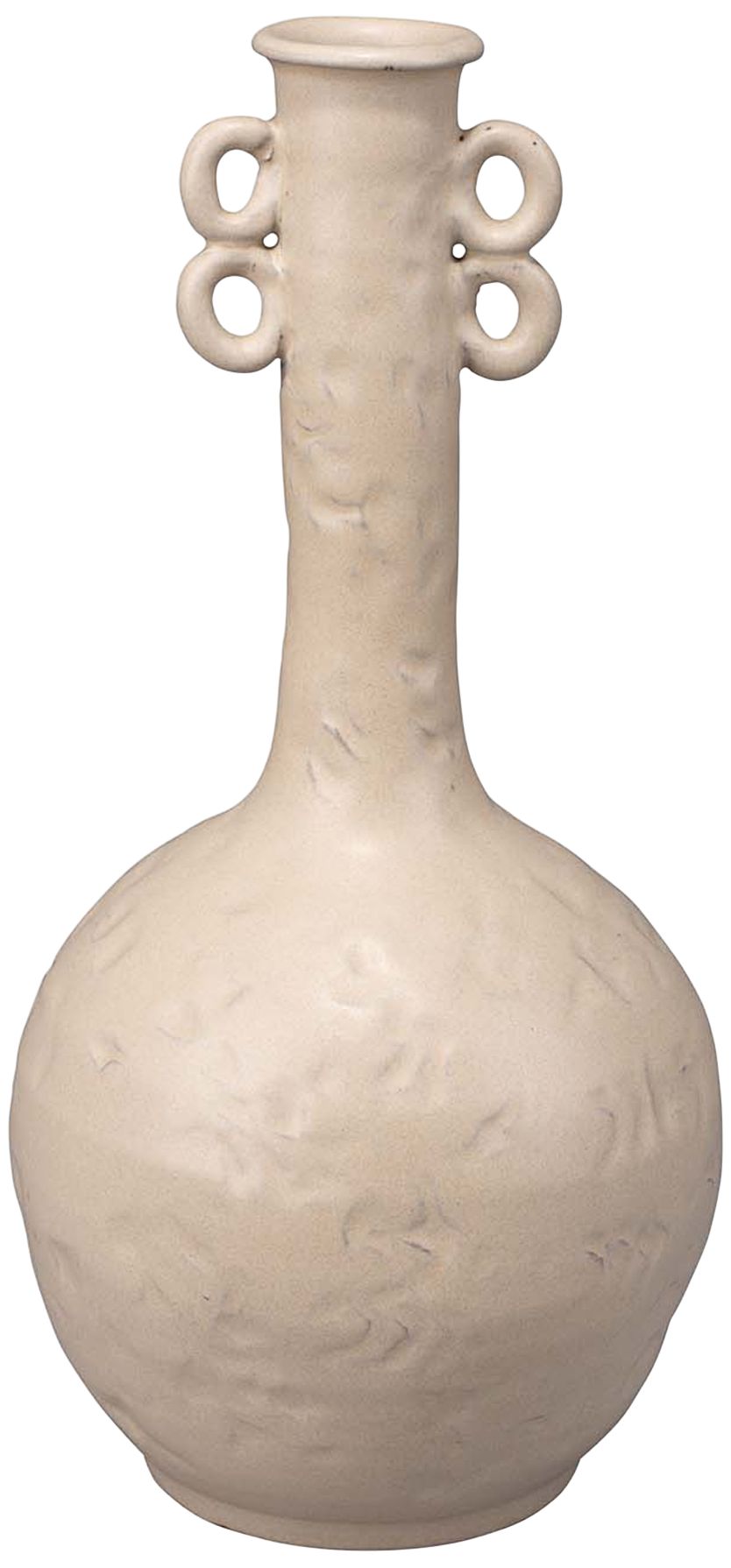 Jamie Young Babar 13 3/4" High Beige Ceramic Decorative Vase