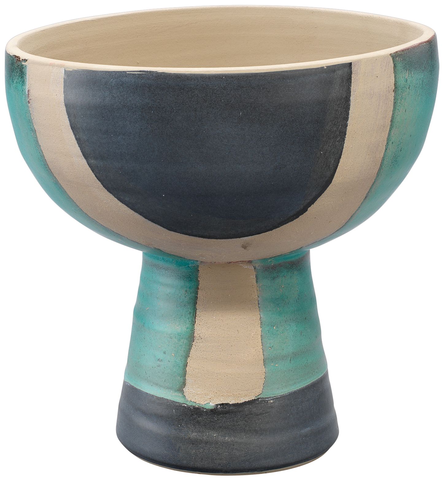 Blanche 8 1/2" High Black Aqua Natural Decorative Vessel