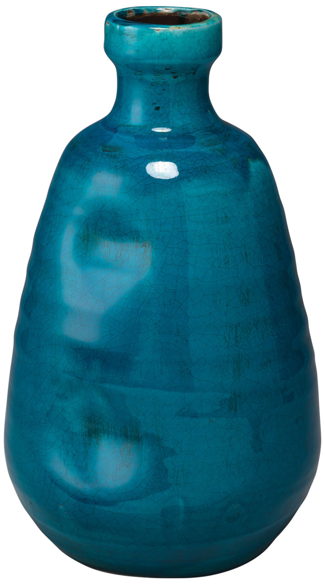 Jamie Young Dimple 14" High Cobalt Ceramic Decorative Vase