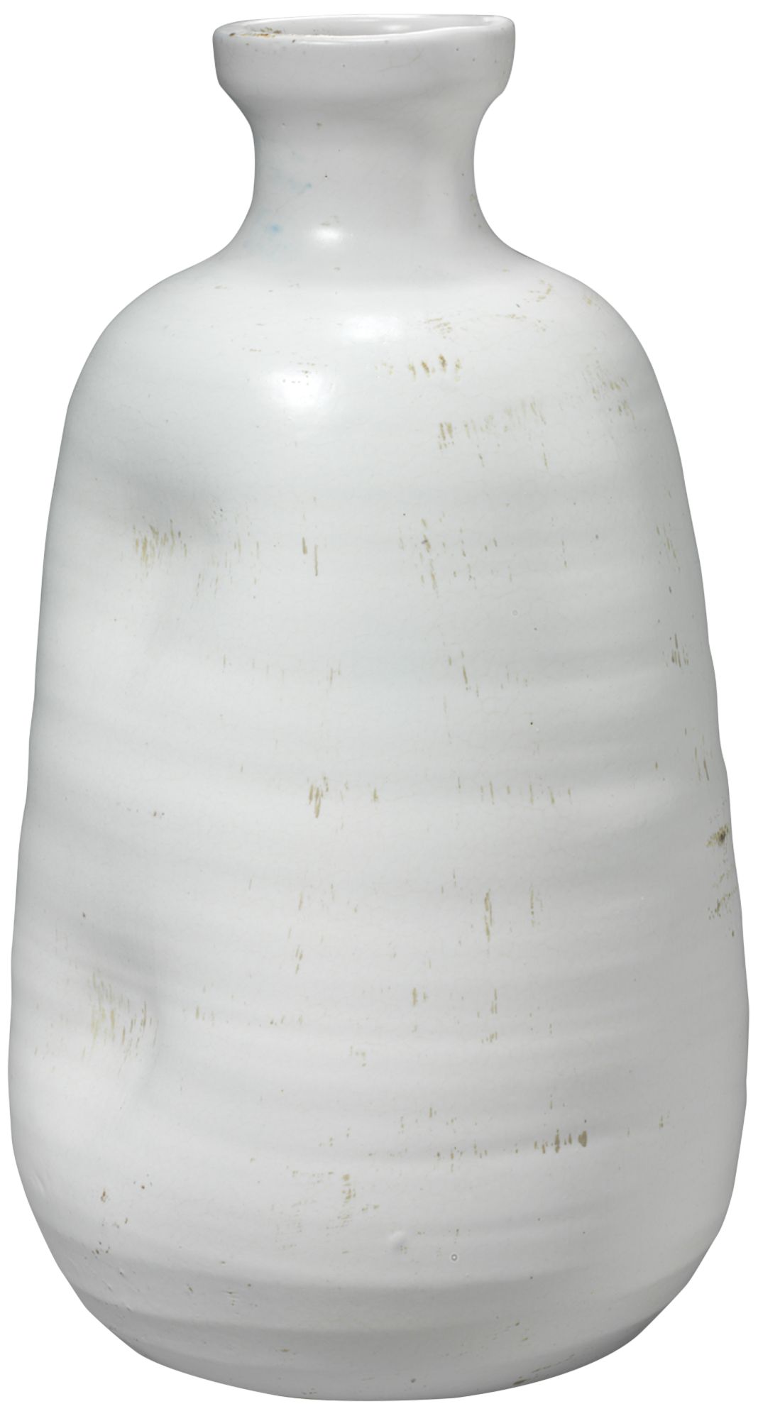 Jamie Young Dimple 14" High White Ceramic Decorative Vase