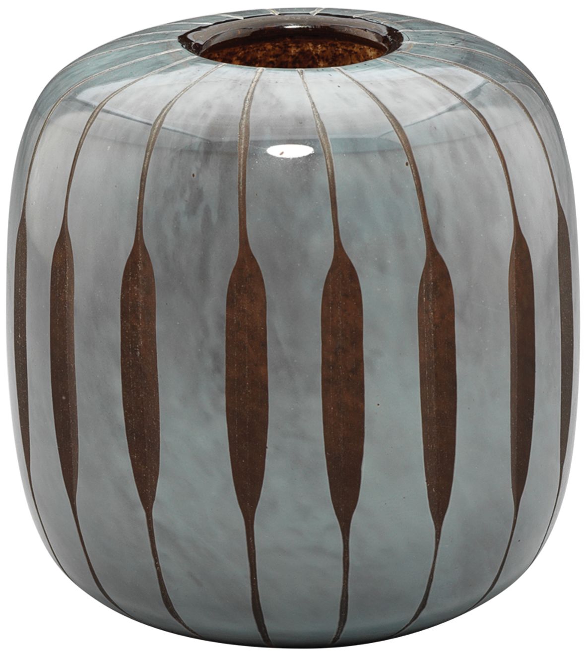 Jamie Young Finn 5 1/2"H Midnight Blue Glass Decorative Vase