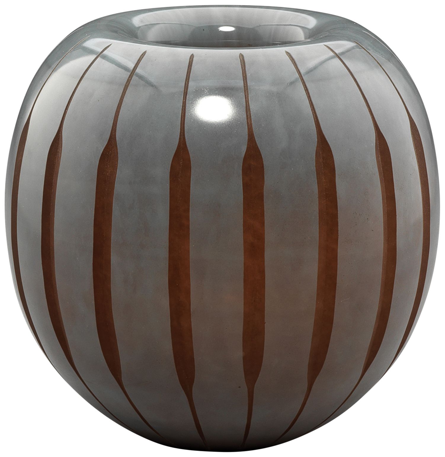 Jamie Young Lloyd 7"H Midnight Blue Glass Decorative Vase