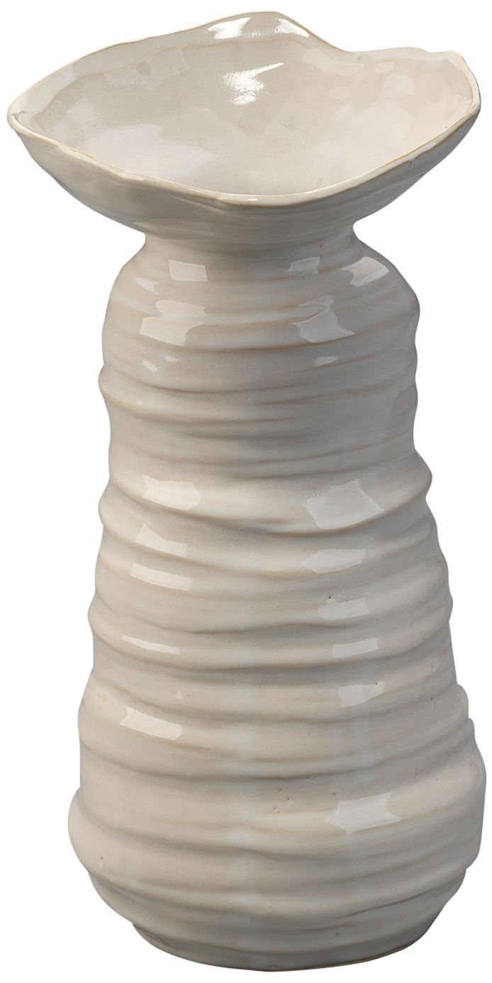 Jamie Young Marine 15 1/2" High Pearl White Decorative Vase