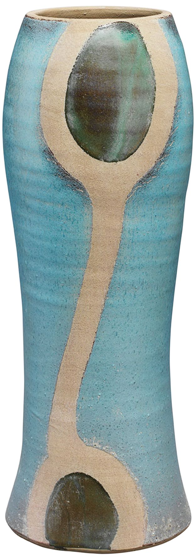 Jamie Young Maryln 14 1/4"H Blue and Natural Decorative Vase