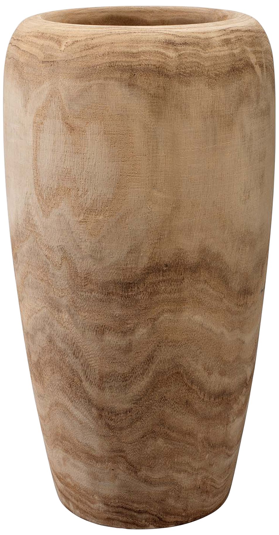 Jamie Young Ojai 17" High Natural Wooden Decorative Vase