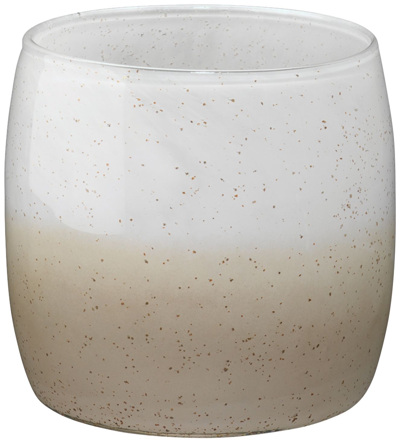 Jamie Young Solar 7" Wide White and Gold Decorative Vase