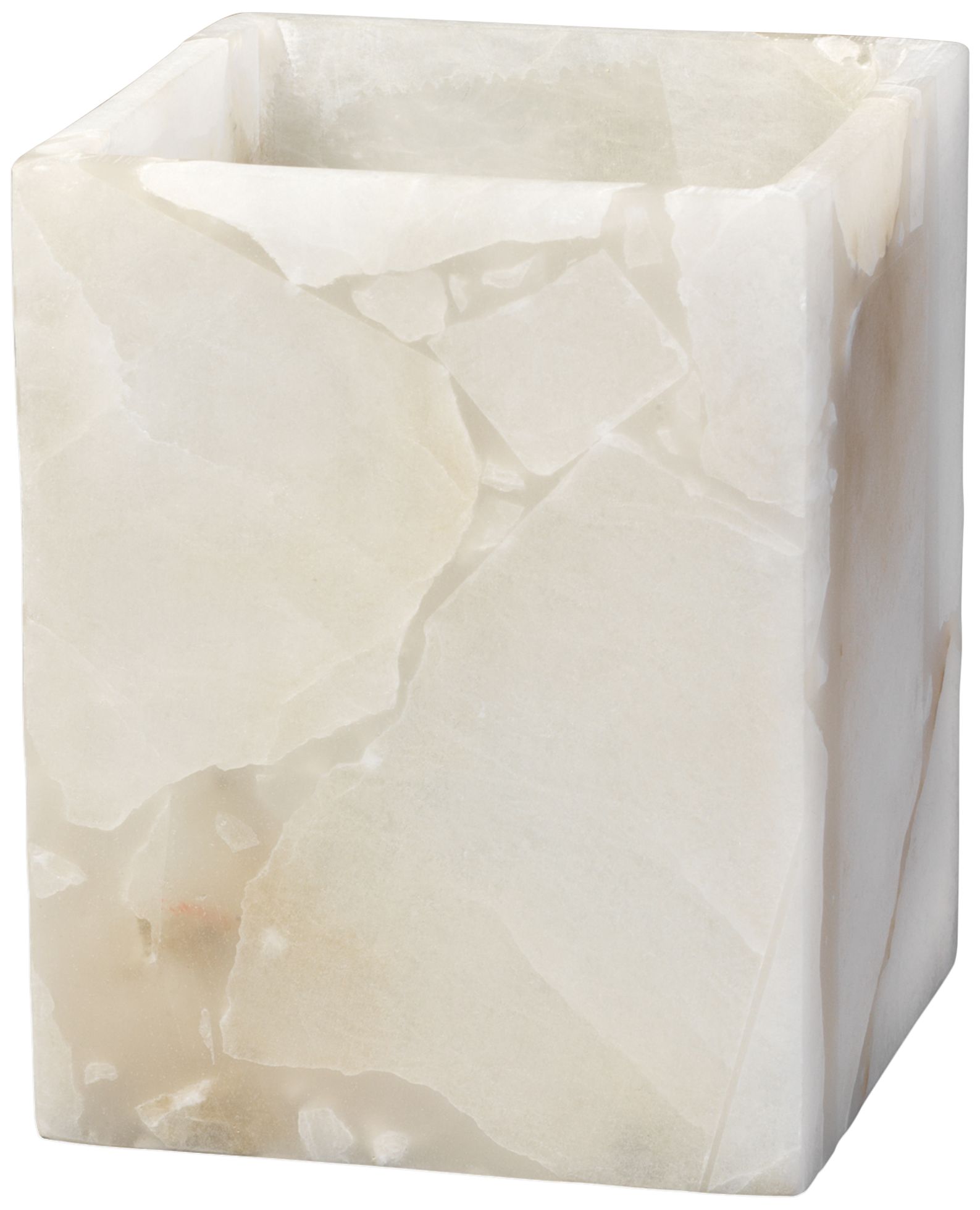 Jamie Young Savannah Alabaster Square Decorative Hurricane
