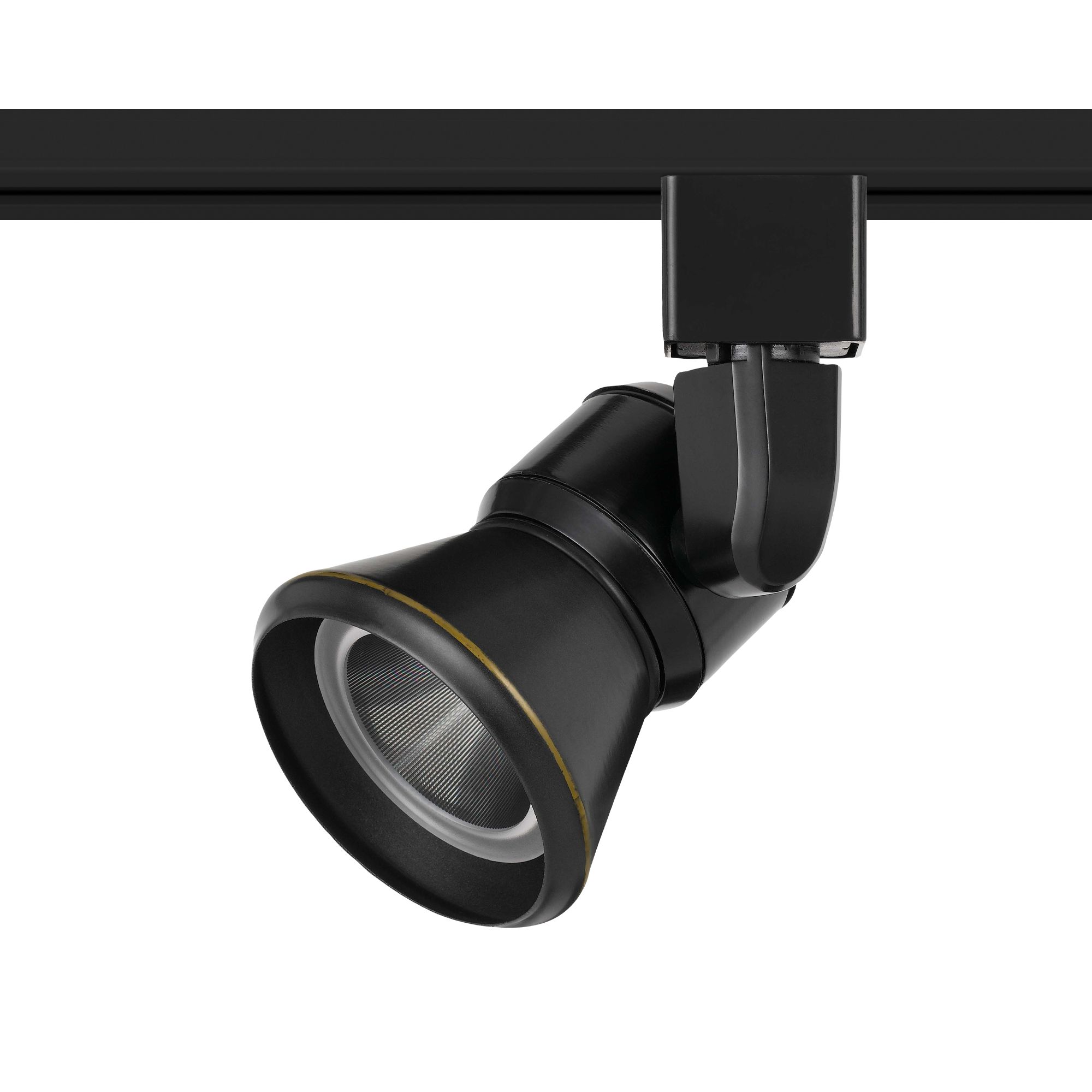 Fresco Black and Bronze Cone LED Track Head for Halo Systems 94P43 Lamps Plus