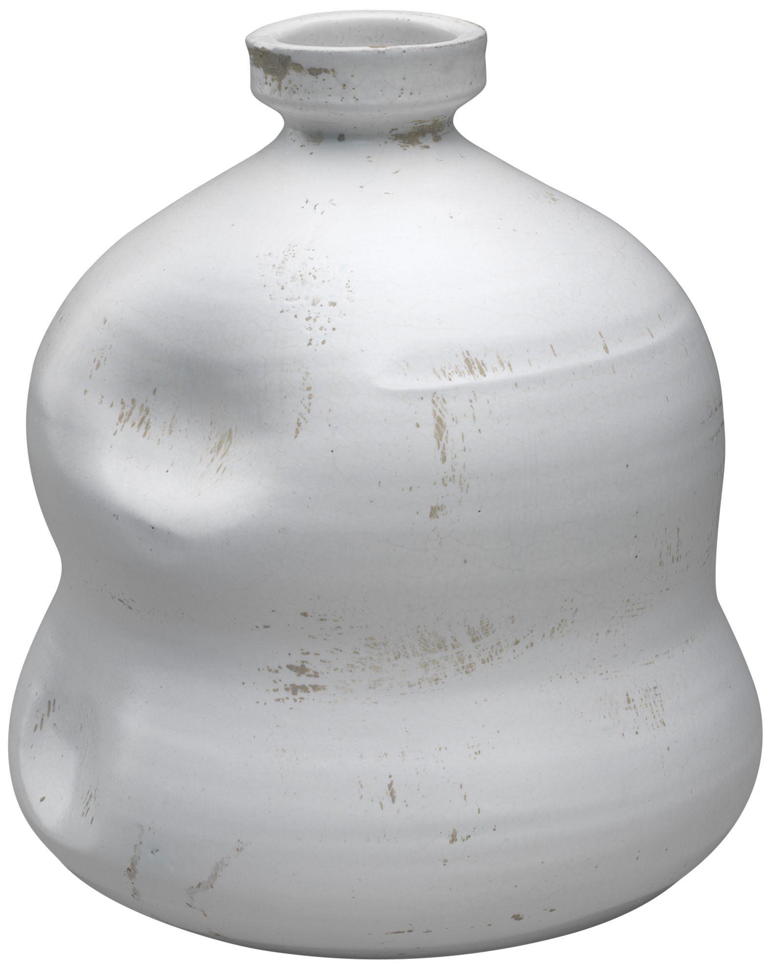 Jamie Young Dimple Matte White Ceramic Decorative Jug