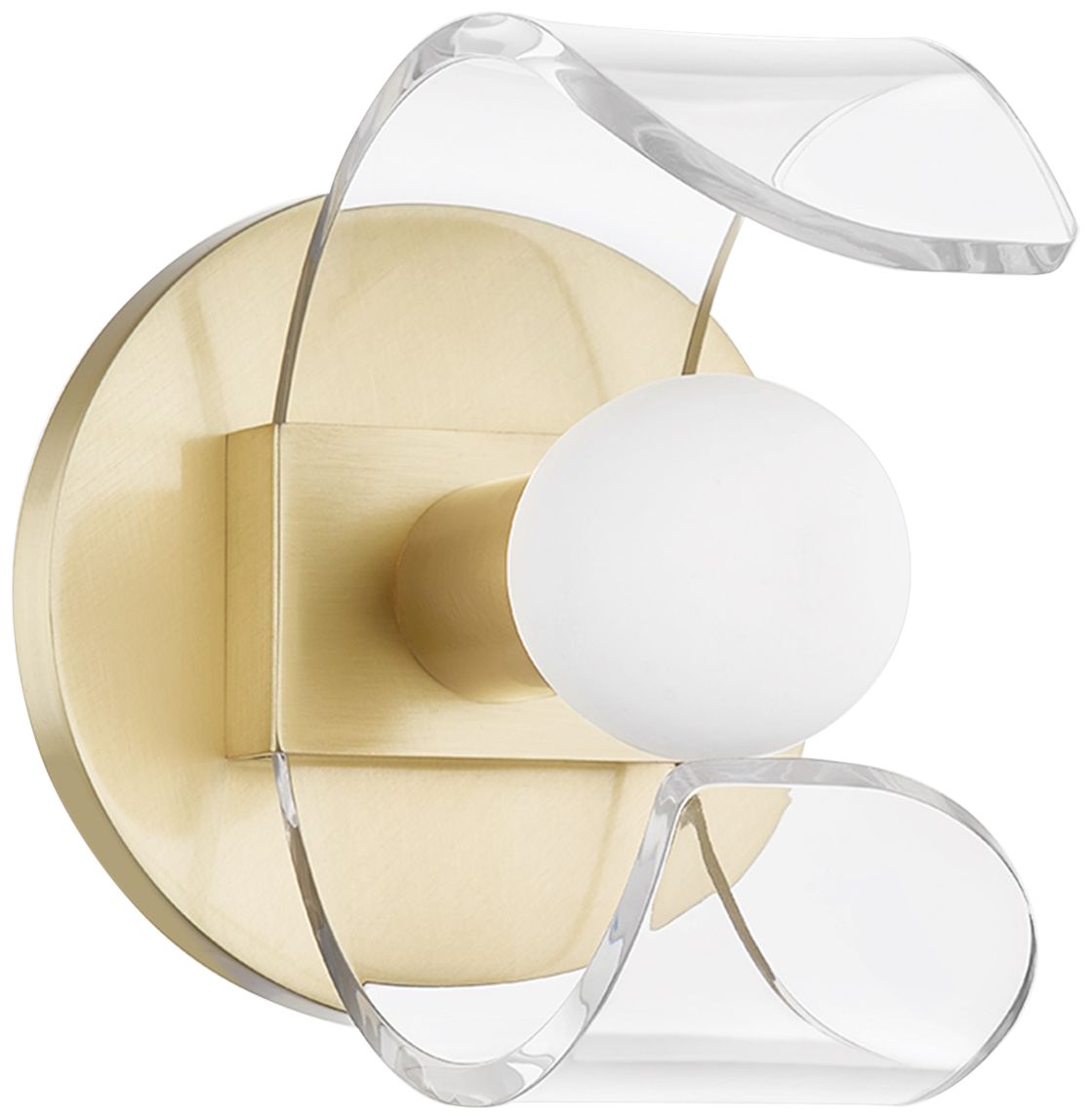 Mitzi Ora 5 1/2" High Aged Brass LED Wall Sconce