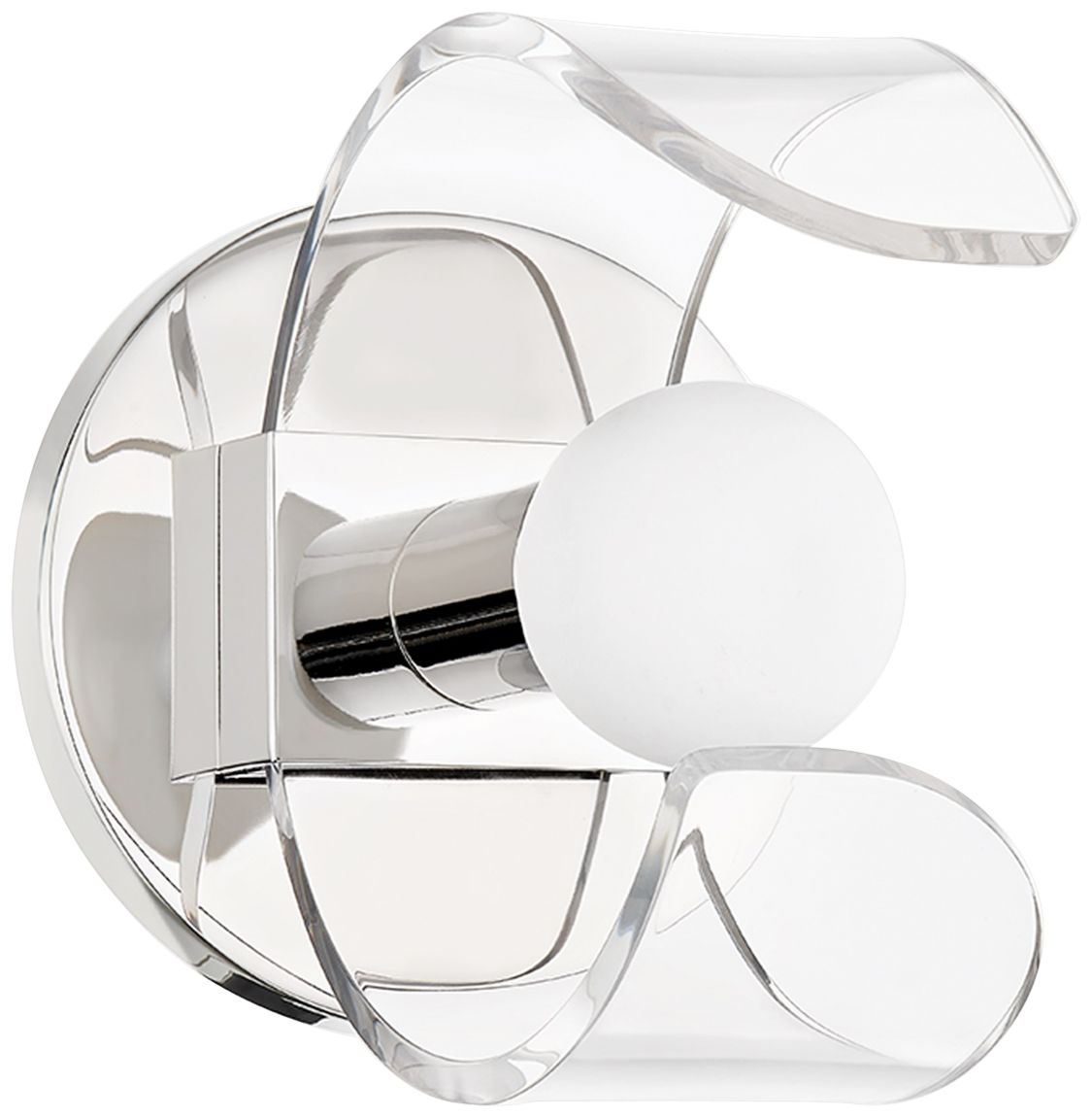 Mitzi Ora 5 1/2" High Polished Nickel LED Wall Sconce