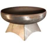 Liberty 24&quot; Wide Natural Steel Fire Pit with Standard Base