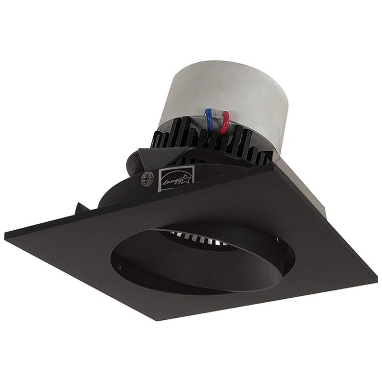 Image 1 Pearl 4" Black LED Square Adjustable Cone Retrofit Trim