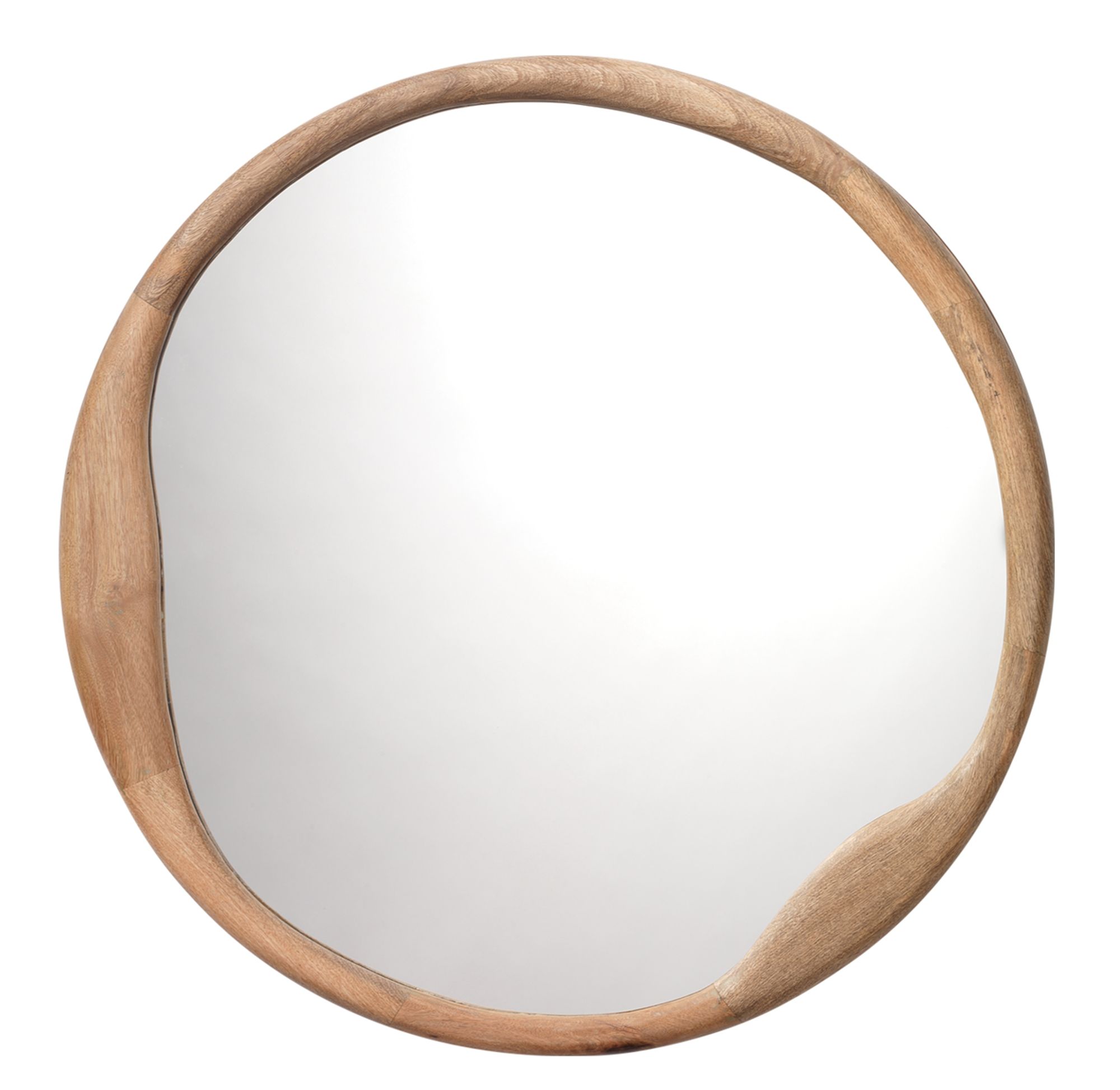 Jamie Young Organic Natural Wood 36" Round Wall Mirror