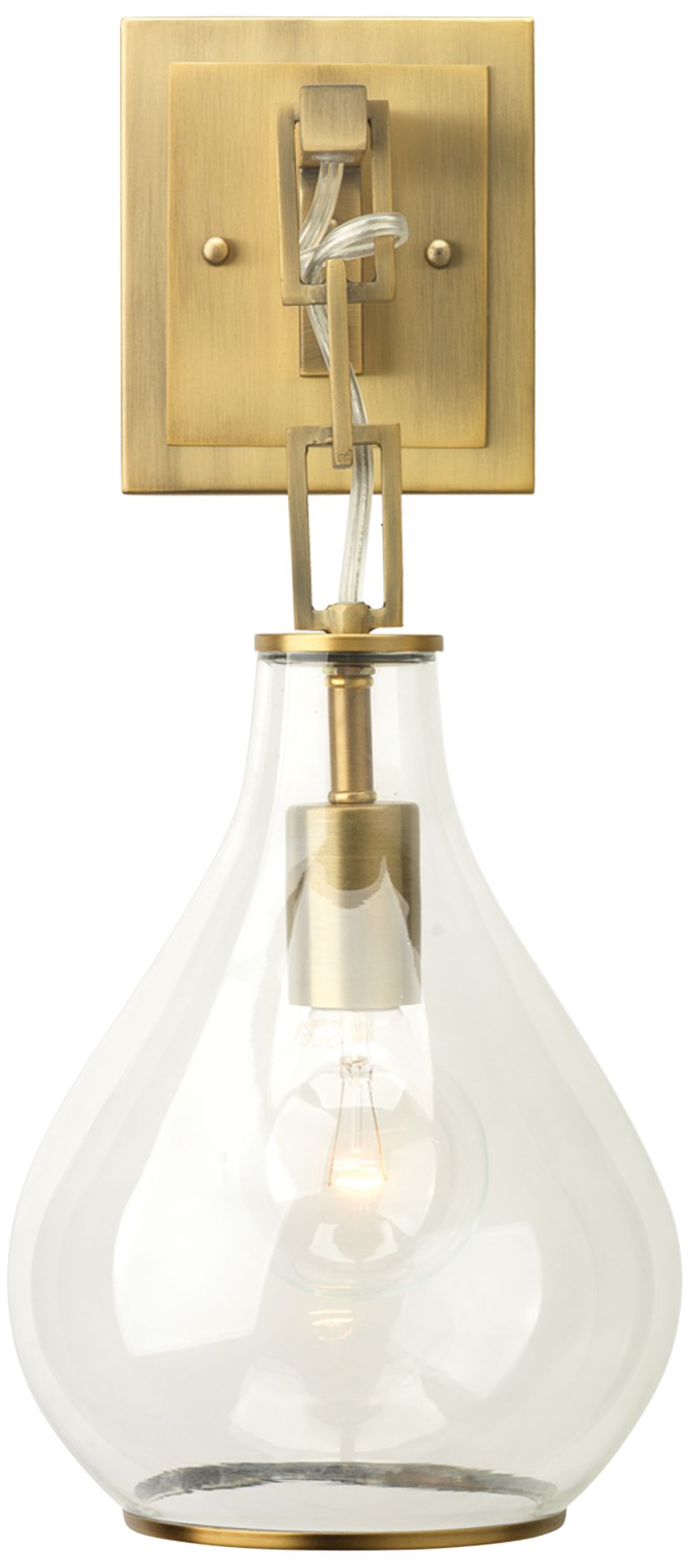 Jamie Young Tear Drop 17 1/2" High Antique Brass Wall Sconce