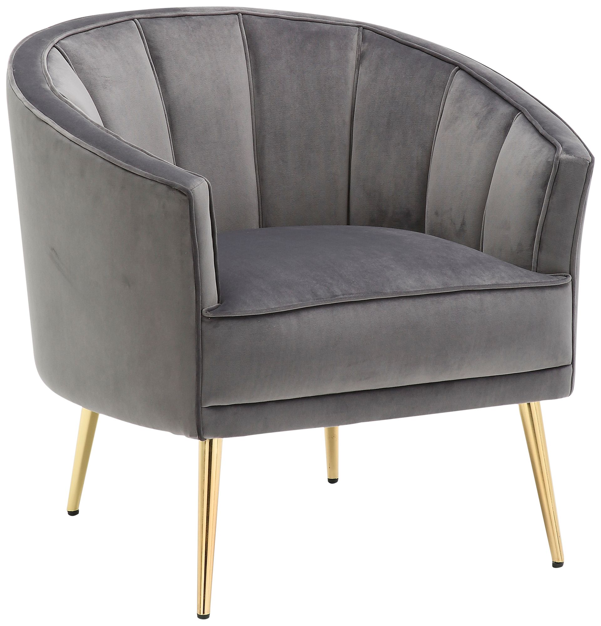 Tania Gray Velvet Tufted Accent Chair - #94V92 | Lamps Plus