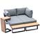 Charles Gray 3-Piece Outdoor Table and Loveseat Set