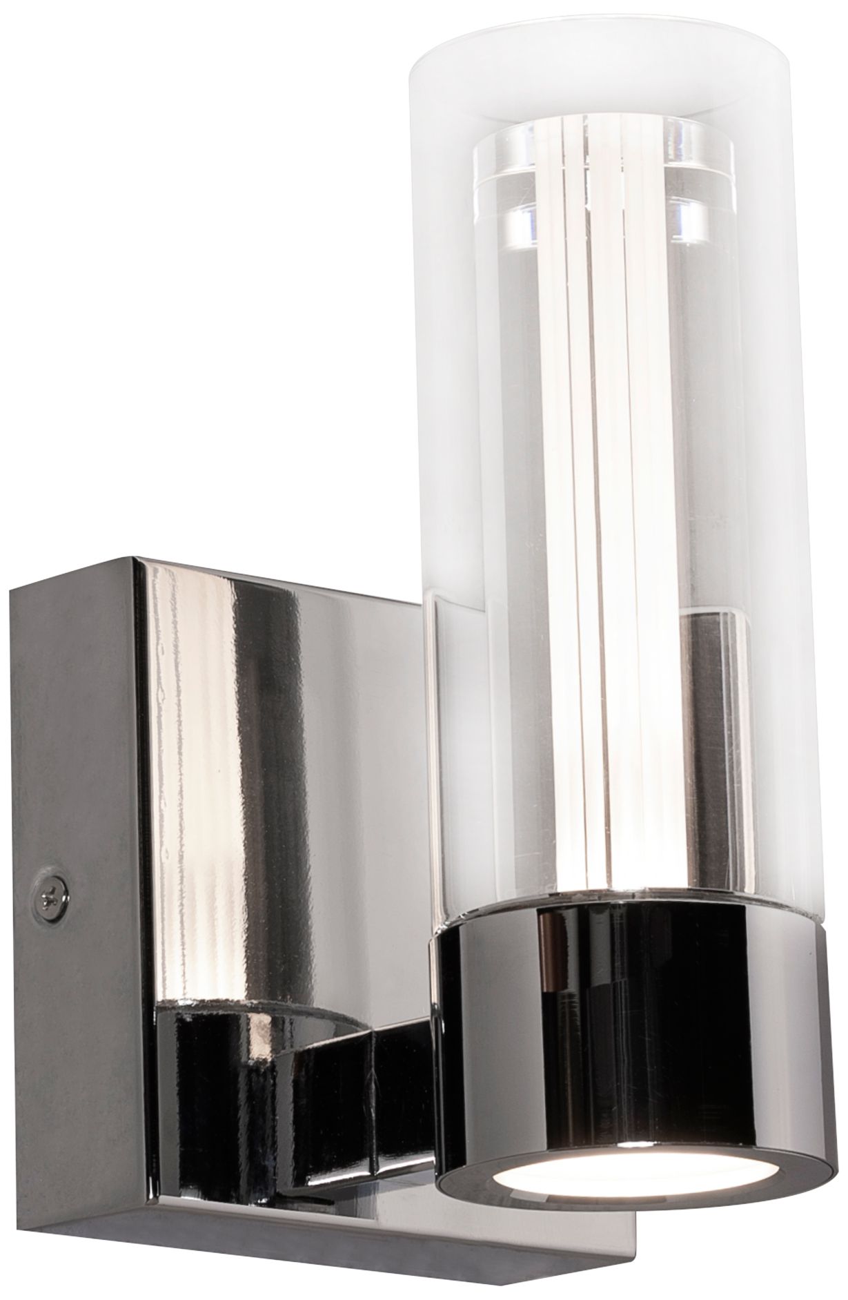 Delphia 8" High Polished Chrome Metal LED Wall Sconce