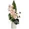 Pink Cymbidium Orchid 21" High Faux Flowers in Vase