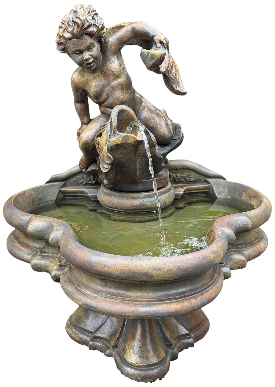 Vitalius 37" High Cast Stone Outdoor Fountain
