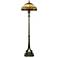Quoizel Tiffany-Style Floor Lamp with Feather Glass Shade
