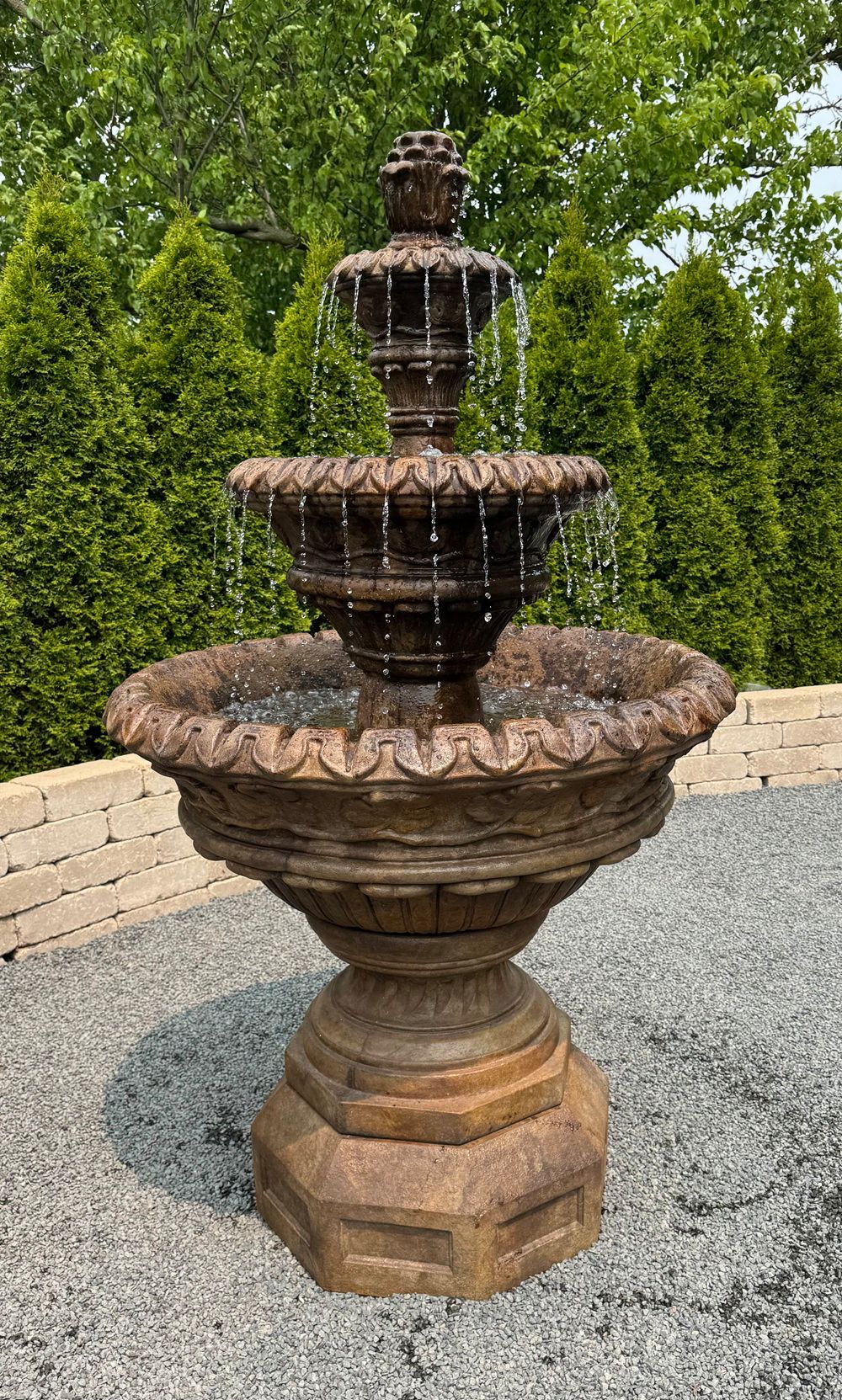 Henri Studio Lava 62" High Valencia 3-Tier Fountain