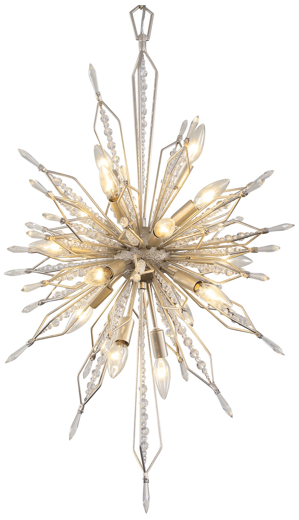 Varaluz Orbital 20" 16-light Gold Dust Foyer Chandelier
