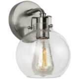 Feiss Clara 10 1/2&quot; High Satin Nickel Wall Sconce
