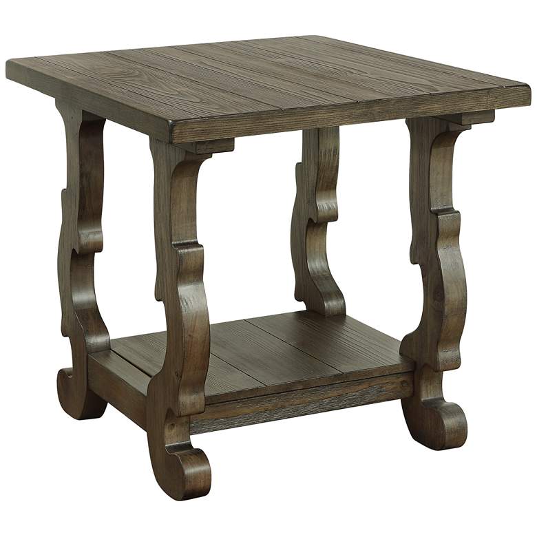 Image 2 Orchard Park 24" Wide Brown Wood Square End Table