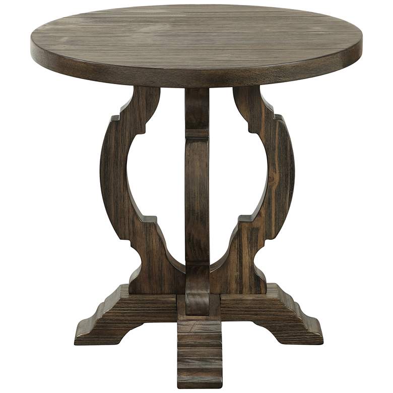 Image 2 Orchard Park 24" Wide Brown Wood Round Accent Table