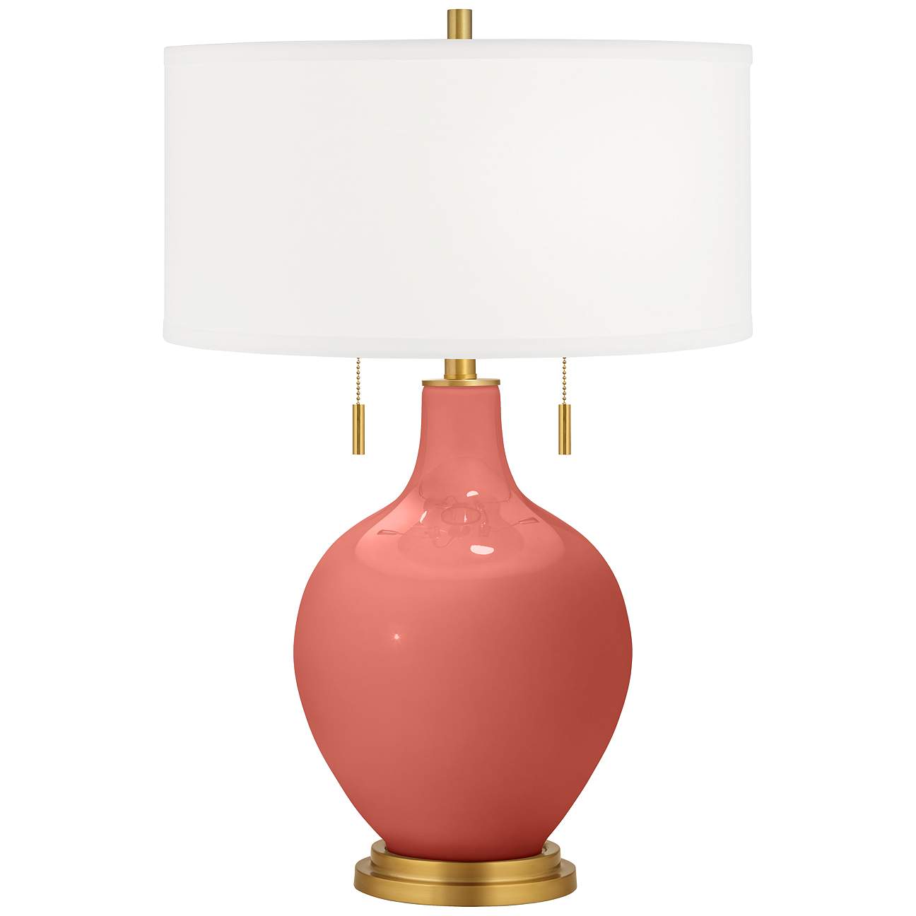 Coral Reef Toby Brass Accents Table Lamp - #95P17 | Lamps Plus