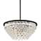 Lorraine 22" Wide Bronze and Crystal Pendant Light