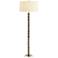 Emma Antique Brass and Crystal Stacked Column Floor Lamp