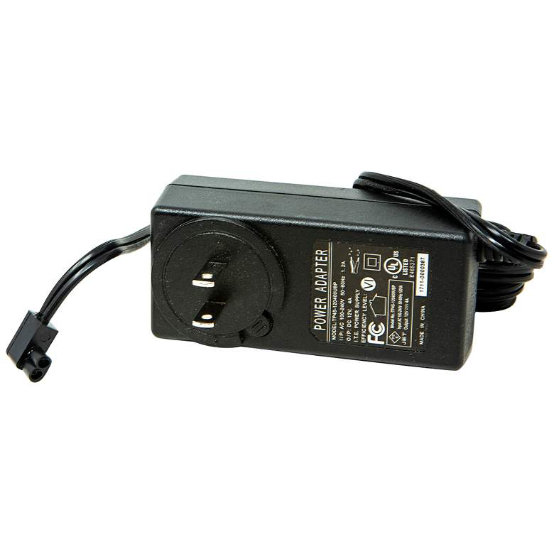 48W Black Wall Mount Plug-In Right Angle Output Connector