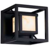 LumenAria Collection Bayview 6 1/2&quot;H Black LED Outdoor Wall Light