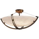 Clouds Collection Crossbar 42&quot; Wide Dark Bronze LED Ceiling Light