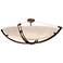 Clouds Collection Crossbar 69" Wide Dark Bronze LED Ceiling Light