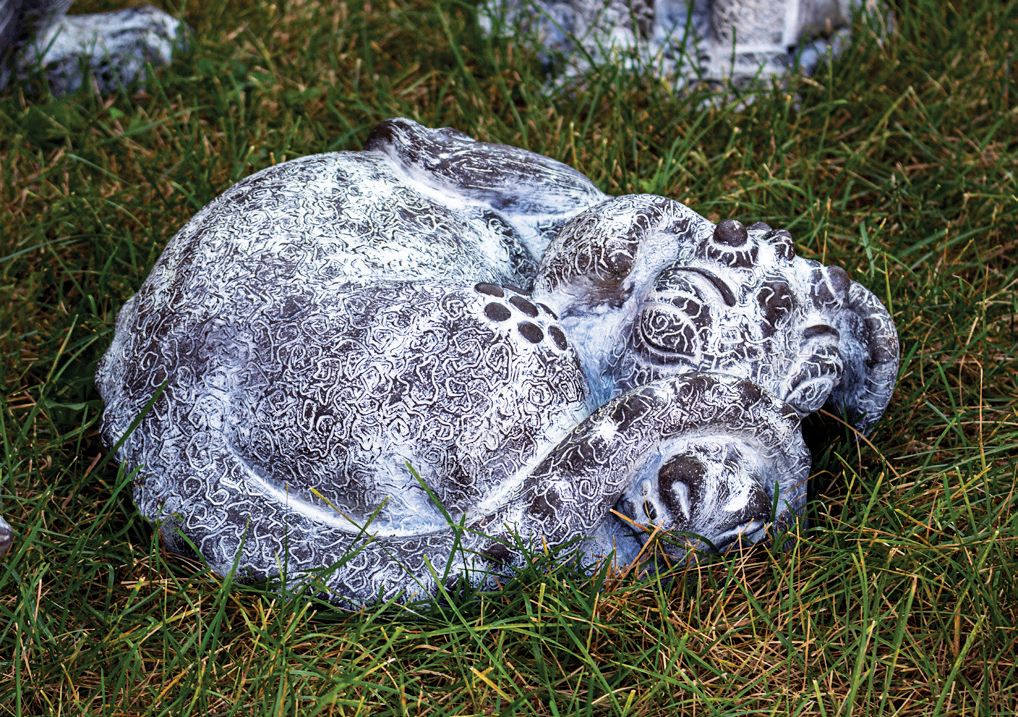 Sammy the Sleepy Dragon 14"W Relic Frosted Mocha Statue