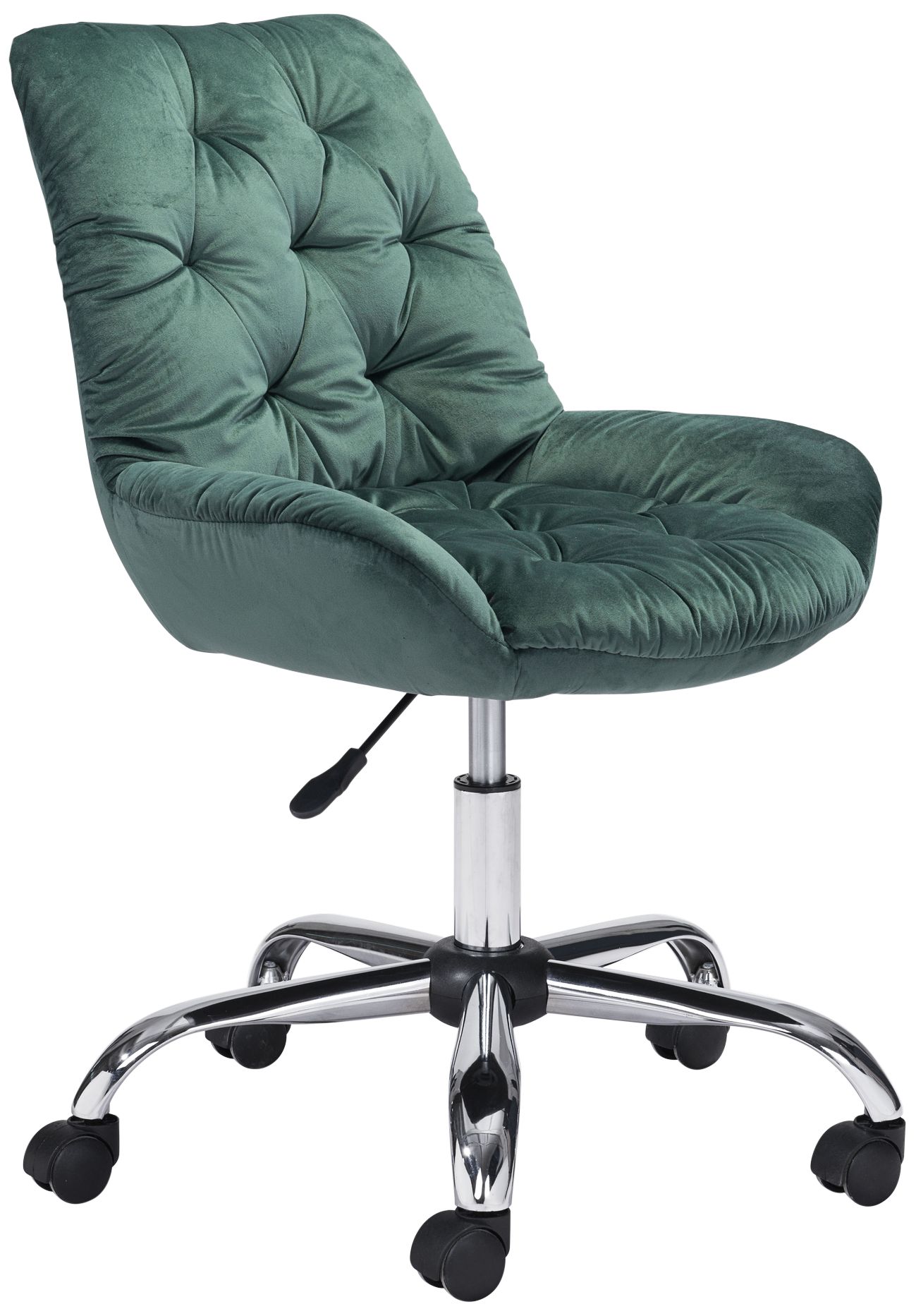 Zuo Loft Green Tufted Adjustable Swivel Office Chair 95X61 Lamps Plus