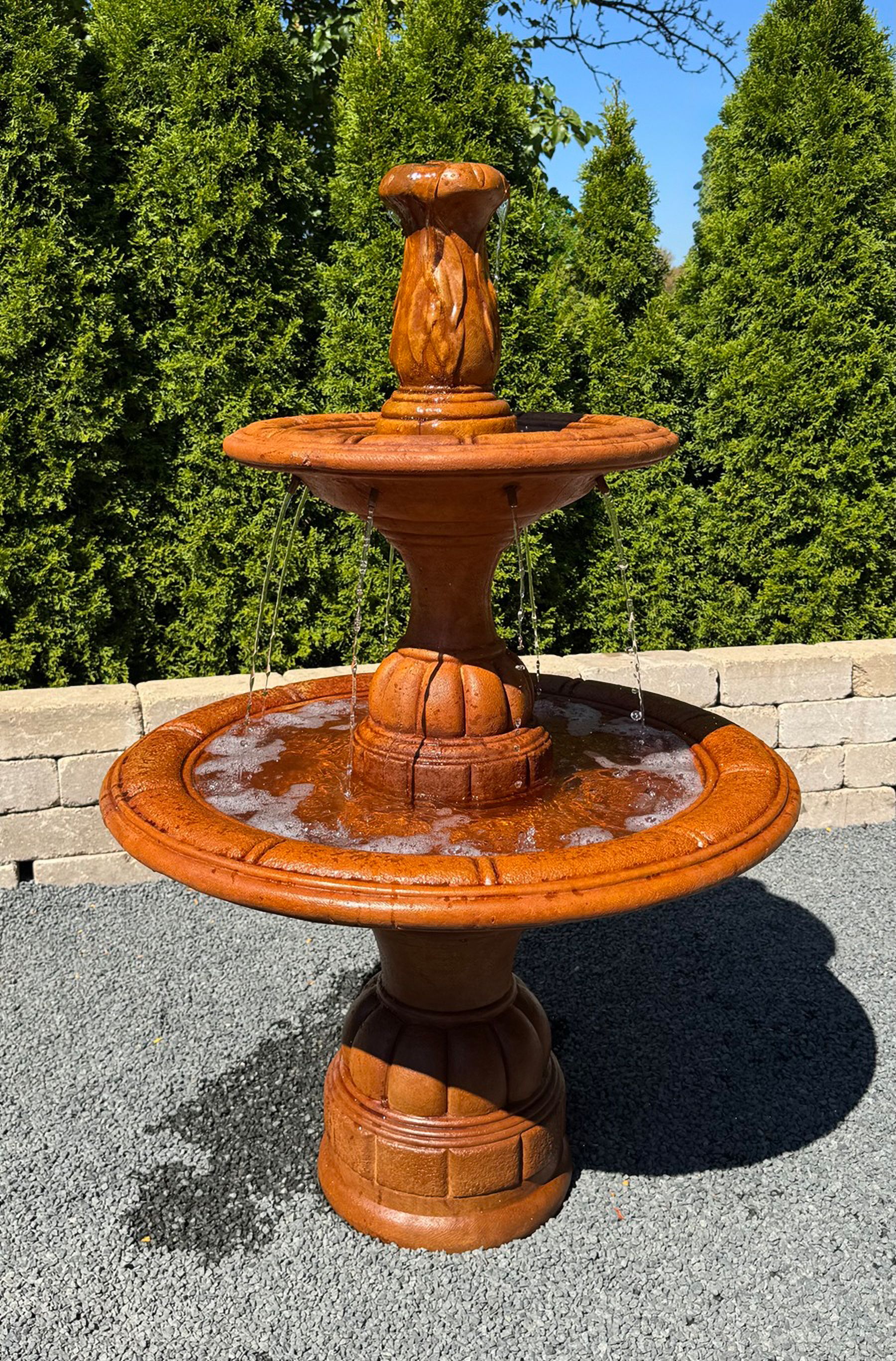 Elban 53" High 2-Tier Traditional Garden Fountain