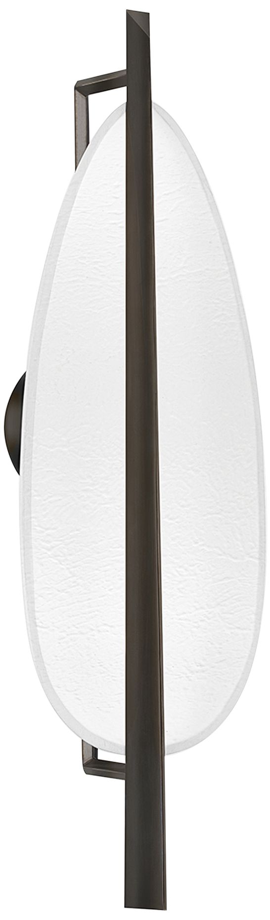 Ithaca 24"H Black Nickel and White Plaster LED Wall Sconce