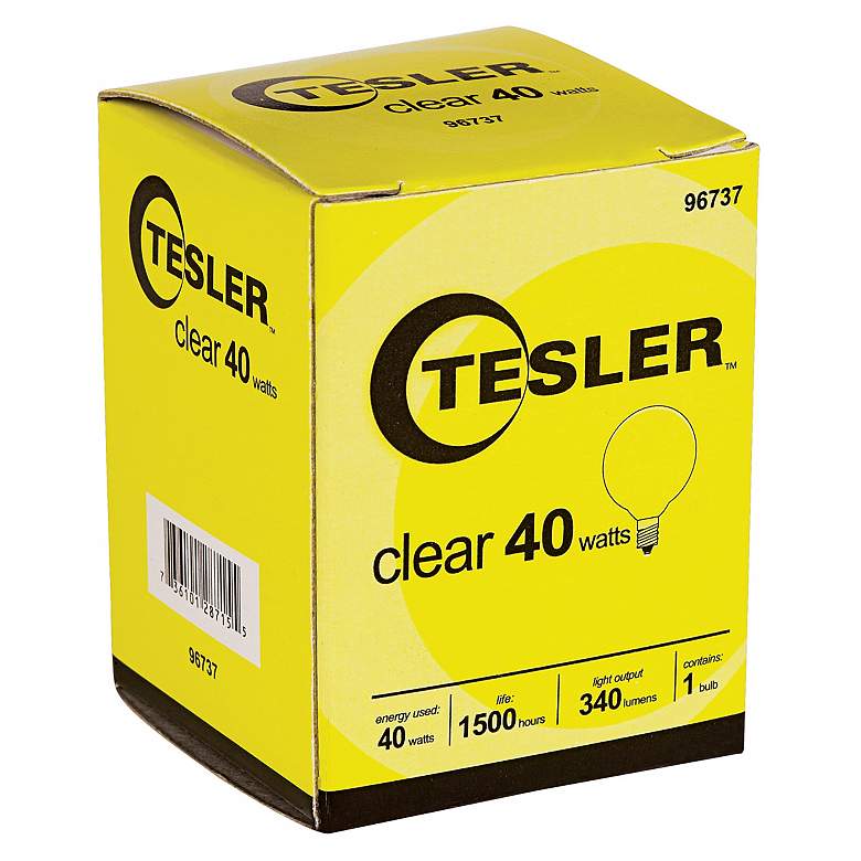 Tesler 40 Watt G12 1/2 Clear Candelabra Globe Light Bulb