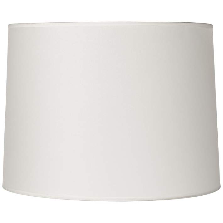 Hardback White Drum Lamp Shade 13x14x10, Contemporary Drum Lamp Shades